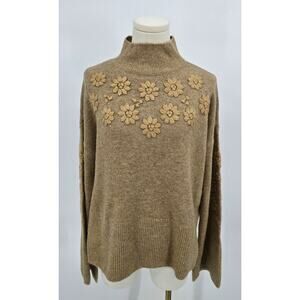 CeCe
Floral Embroidered Mockneck Sweater